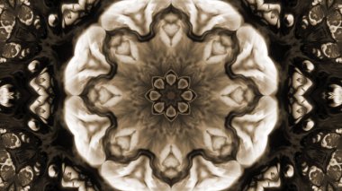 Soyut boya fırça mürekkep patlayabilir formanın düzgün kavramı simetrik desen süs dekoratif Kaleidoscope hareketi geometrik daire ve yıldız şekli