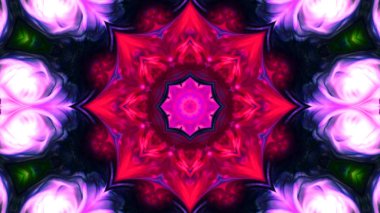 Soyut boya fırça mürekkep patlayabilir formanın düzgün kavramı simetrik desen süs dekoratif Kaleidoscope hareketi geometrik daire ve yıldız şekli