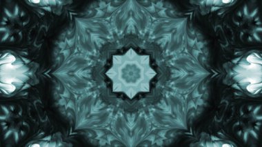 Soyut boya fırça mürekkep patlayabilir formanın düzgün kavramı simetrik desen süs dekoratif Kaleidoscope hareketi geometrik daire ve yıldız şekli