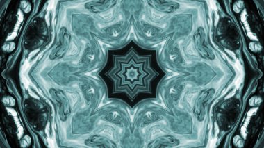 Soyut boya fırça mürekkep patlayabilir formanın düzgün kavramı simetrik desen süs dekoratif Kaleidoscope hareketi geometrik daire ve yıldız şekli