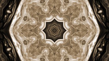 Soyut boya fırça mürekkep patlayabilir formanın düzgün kavramı simetrik desen süs dekoratif Kaleidoscope hareketi geometrik daire ve yıldız şekli