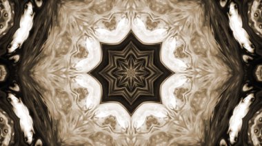 Soyut boya fırça mürekkep patlayabilir formanın düzgün kavramı simetrik desen süs dekoratif Kaleidoscope hareketi geometrik daire ve yıldız şekli