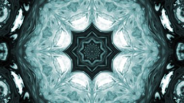 Soyut boya fırça mürekkep patlayabilir formanın düzgün kavramı simetrik desen süs dekoratif Kaleidoscope hareketi geometrik daire ve yıldız şekli