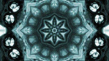 Soyut boya fırça mürekkep patlayabilir formanın düzgün kavramı simetrik desen süs dekoratif Kaleidoscope hareketi geometrik daire ve yıldız şekli