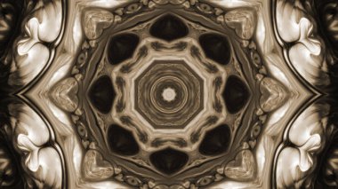 Soyut boya fırça mürekkep patlayabilir formanın düzgün kavramı simetrik desen süs dekoratif Kaleidoscope hareketi geometrik daire ve yıldız şekli