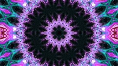 Soyut boya fırça mürekkep patlayabilir formanın düzgün kavramı simetrik desen süs dekoratif Kaleidoscope hareketi geometrik daire ve yıldız şekli