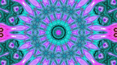 Soyut boya fırça mürekkep patlayabilir formanın düzgün kavramı simetrik desen süs dekoratif Kaleidoscope hareketi geometrik daire ve yıldız şekli