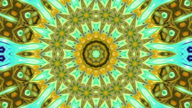 Soyut boya fırça mürekkep patlayabilir formanın düzgün kavramı simetrik desen süs dekoratif Kaleidoscope hareketi geometrik daire ve yıldız şekli