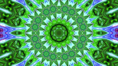 Soyut boya fırça mürekkep patlayabilir formanın düzgün kavramı simetrik desen süs dekoratif Kaleidoscope hareketi geometrik daire ve yıldız şekli