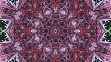 Soyut boya fırça mürekkep patlayabilir formanın düzgün kavramı simetrik desen süs dekoratif Kaleidoscope hareketi geometrik daire ve yıldız şekli