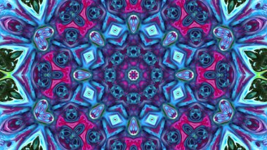 Soyut boya fırça mürekkep patlayabilir formanın düzgün kavramı simetrik desen süs dekoratif Kaleidoscope hareketi geometrik daire ve yıldız şekli