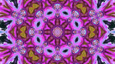 Soyut boya fırça mürekkep patlayabilir formanın düzgün kavramı simetrik desen süs dekoratif Kaleidoscope hareketi geometrik daire ve yıldız şekli