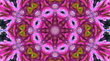 Soyut boya fırça mürekkep patlayabilir formanın düzgün kavramı simetrik desen süs dekoratif Kaleidoscope hareketi geometrik daire ve yıldız şekli