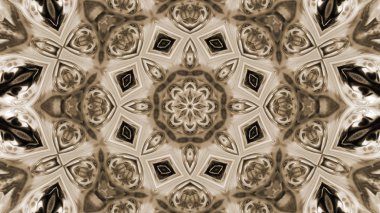 Soyut boya fırça mürekkep patlayabilir formanın düzgün kavramı simetrik desen süs dekoratif Kaleidoscope hareketi geometrik daire ve yıldız şekli