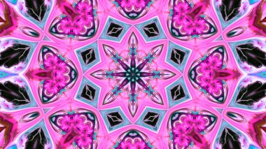 Soyut boya fırça mürekkep patlayabilir formanın düzgün kavramı simetrik desen süs dekoratif Kaleidoscope hareketi geometrik daire ve yıldız şekli