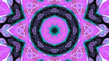 Soyut boya fırça mürekkep patlayabilir formanın düzgün kavramı simetrik desen süs dekoratif Kaleidoscope hareketi geometrik daire ve yıldız şekli