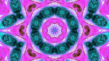 Soyut boya fırça mürekkep patlayabilir formanın düzgün kavramı simetrik desen süs dekoratif Kaleidoscope hareketi geometrik daire ve yıldız şekli