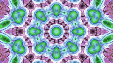 Soyut boya fırça mürekkep patlayabilir formanın düzgün kavramı simetrik desen süs dekoratif Kaleidoscope hareketi geometrik daire ve yıldız şekli