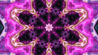 Soyut boya fırça mürekkep patlayabilir formanın düzgün kavramı simetrik desen süs dekoratif Kaleidoscope hareketi geometrik daire ve yıldız şekli