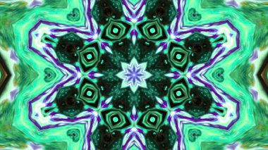 Soyut boya fırça mürekkep patlayabilir formanın düzgün kavramı simetrik desen süs dekoratif Kaleidoscope hareketi geometrik daire ve yıldız şekli