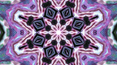 Soyut boya fırça mürekkep patlayabilir formanın düzgün kavramı simetrik desen süs dekoratif Kaleidoscope hareketi geometrik daire ve yıldız şekli