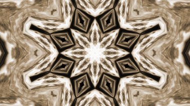 Soyut boya fırça mürekkep patlayabilir formanın düzgün kavramı simetrik desen süs dekoratif Kaleidoscope hareketi geometrik daire ve yıldız şekli