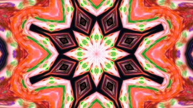 Soyut boya fırça mürekkep patlayabilir formanın düzgün kavramı simetrik desen süs dekoratif Kaleidoscope hareketi geometrik daire ve yıldız şekli