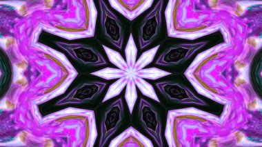 Soyut boya fırça mürekkep patlayabilir formanın düzgün kavramı simetrik desen süs dekoratif Kaleidoscope hareketi geometrik daire ve yıldız şekli