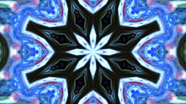 Soyut boya fırça mürekkep patlayabilir formanın düzgün kavramı simetrik desen süs dekoratif Kaleidoscope hareketi geometrik daire ve yıldız şekli