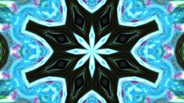 Soyut boya fırça mürekkep patlayabilir formanın düzgün kavramı simetrik desen süs dekoratif Kaleidoscope hareketi geometrik daire ve yıldız şekli