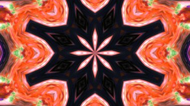 Soyut boya fırça mürekkep patlayabilir formanın düzgün kavramı simetrik desen süs dekoratif Kaleidoscope hareketi geometrik daire ve yıldız şekli