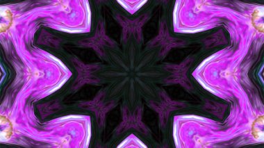 Soyut boya fırça mürekkep patlayabilir formanın düzgün kavramı simetrik desen süs dekoratif Kaleidoscope hareketi geometrik daire ve yıldız şekli