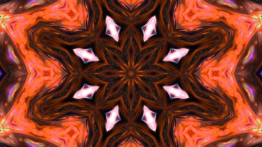 Soyut boya fırça mürekkep patlayabilir formanın düzgün kavramı simetrik desen süs dekoratif Kaleidoscope hareketi geometrik daire ve yıldız şekli