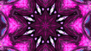 Soyut boya fırça mürekkep patlayabilir formanın düzgün kavramı simetrik desen süs dekoratif Kaleidoscope hareketi geometrik daire ve yıldız şekli