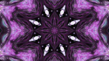 Soyut boya fırça mürekkep patlayabilir formanın düzgün kavramı simetrik desen süs dekoratif Kaleidoscope hareketi geometrik daire ve yıldız şekli