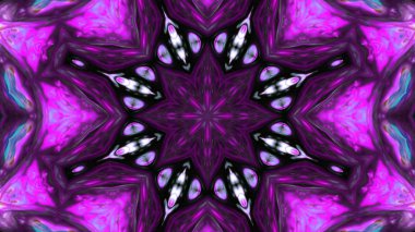 Soyut boya fırça mürekkep patlayabilir formanın düzgün kavramı simetrik desen süs dekoratif Kaleidoscope hareketi geometrik daire ve yıldız şekli