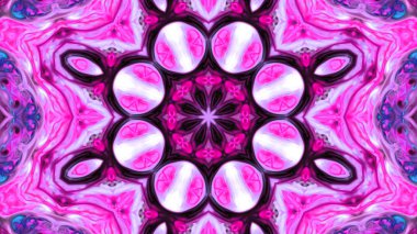 Soyut boya fırça mürekkep patlayabilir formanın düzgün kavramı simetrik desen süs dekoratif Kaleidoscope hareketi geometrik daire ve yıldız şekli