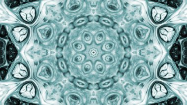 Soyut boya fırça mürekkep patlayabilir formanın düzgün kavramı simetrik desen süs dekoratif Kaleidoscope hareketi geometrik daire ve yıldız şekli