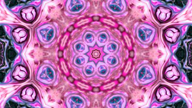 Soyut boya fırça mürekkep patlayabilir formanın düzgün kavramı simetrik desen süs dekoratif Kaleidoscope hareketi geometrik daire ve yıldız şekli