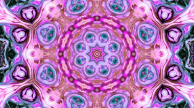 Soyut boya fırça mürekkep patlayabilir formanın düzgün kavramı simetrik desen süs dekoratif Kaleidoscope hareketi geometrik daire ve yıldız şekli