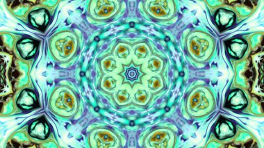 Soyut boya fırça mürekkep patlayabilir formanın düzgün kavramı simetrik desen süs dekoratif Kaleidoscope hareketi geometrik daire ve yıldız şekli