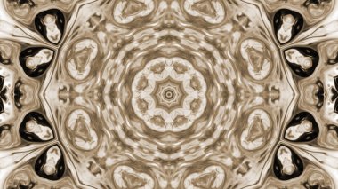 Soyut boya fırça mürekkep patlayabilir formanın düzgün kavramı simetrik desen süs dekoratif Kaleidoscope hareketi geometrik daire ve yıldız şekli