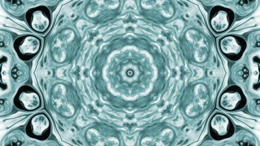 Soyut boya fırça mürekkep patlayabilir formanın düzgün kavramı simetrik desen süs dekoratif Kaleidoscope hareketi geometrik daire ve yıldız şekli