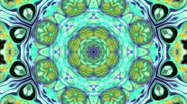 Soyut boya fırça mürekkep patlayabilir formanın düzgün kavramı simetrik desen süs dekoratif Kaleidoscope hareketi geometrik daire ve yıldız şekli