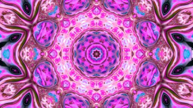 Soyut boya fırça mürekkep patlayabilir formanın düzgün kavramı simetrik desen süs dekoratif Kaleidoscope hareketi geometrik daire ve yıldız şekli