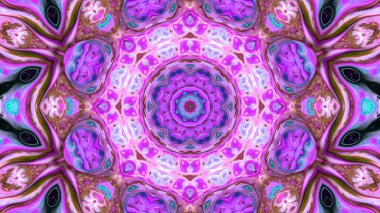 Soyut boya fırça mürekkep patlayabilir formanın düzgün kavramı simetrik desen süs dekoratif Kaleidoscope hareketi geometrik daire ve yıldız şekli