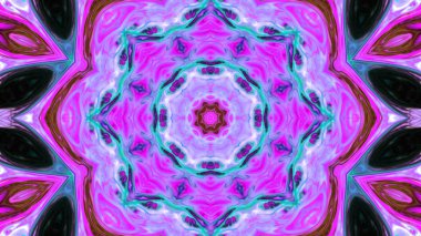 Soyut boya fırça mürekkep patlayabilir formanın düzgün kavramı simetrik desen süs dekoratif Kaleidoscope hareketi geometrik daire ve yıldız şekli