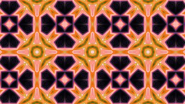 Soyut boya fırça mürekkep patlayabilir formanın düzgün kavramı simetrik desen süs dekoratif Kaleidoscope hareketi geometrik daire ve yıldız şekli