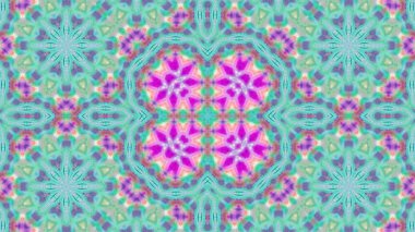 Soyut boya fırça mürekkep patlayabilir formanın düzgün kavramı simetrik desen süs dekoratif Kaleidoscope hareketi geometrik daire ve yıldız şekli