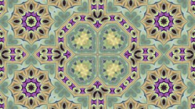 Soyut boya fırça mürekkep patlayabilir formanın düzgün kavramı simetrik desen süs dekoratif Kaleidoscope hareketi geometrik daire ve yıldız şekli